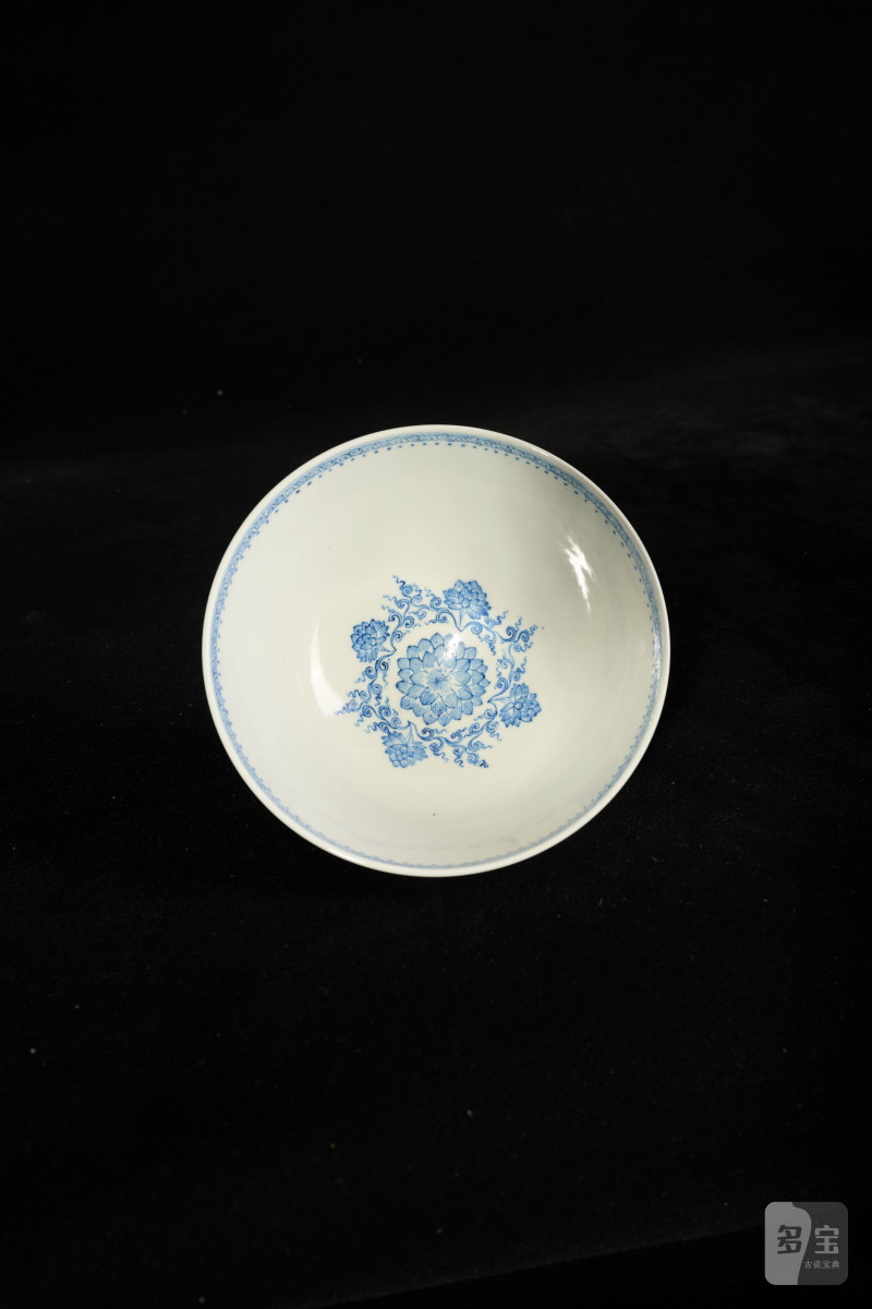 Lot838 清乾隆 青花鸡心碗 - 图7